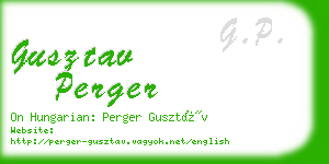 gusztav perger business card